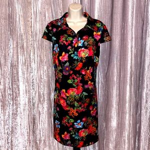 Betsy Johnson black floral dress